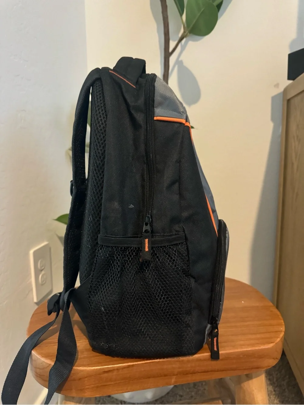 Harley-Davidson Black, Gray and Orange Logo Backpack